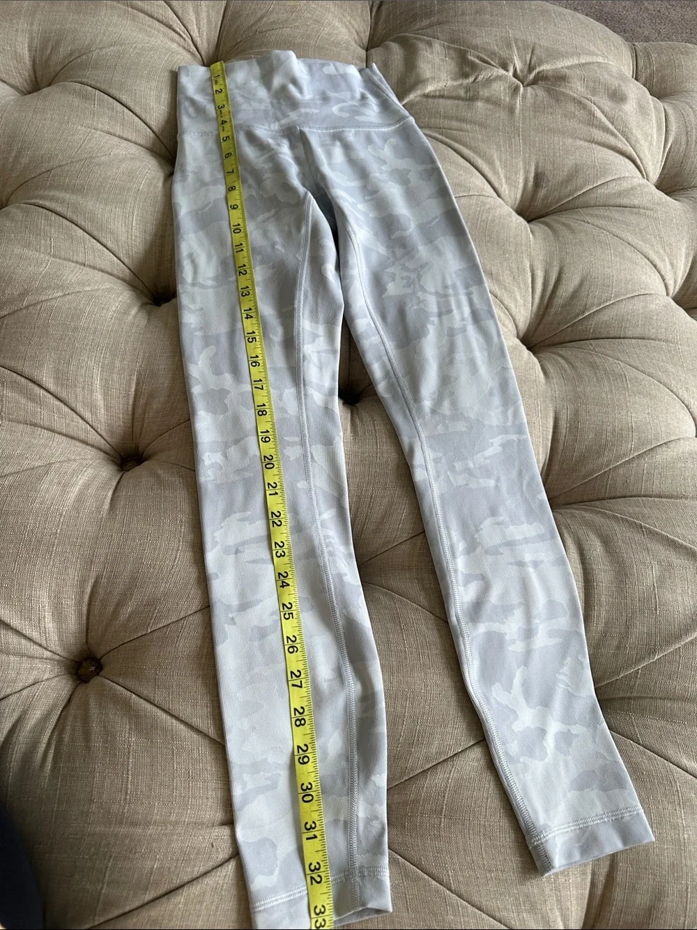 lululemon athletica Light Gray Camo Leggings